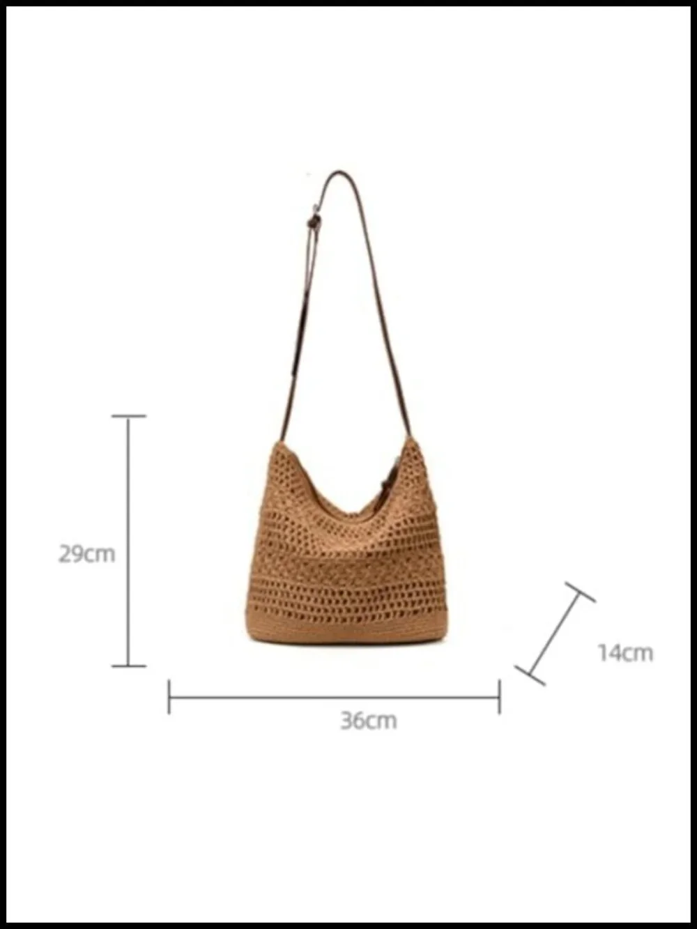 Crochet Hobo Bag Women Boho Woven Tote Handbags Cotton Knitted Shoulder Beach